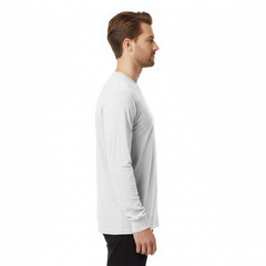 Gildan Men’s NEW Heavy Cotton Plain Crew Neck Long Sleeves T-Shirt 5400