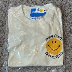 NWT Market Studios Smiley Arc T-Shirt Mens XXL Ecru Cream Short Sleeve #2206