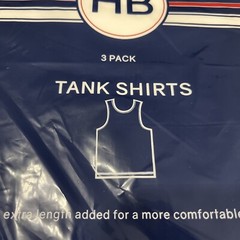 Harbor Bay 2 Pack Big Men’s White Tank Top Tee Shirt Value Pack XL