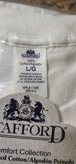 Stafford Men’s Sz LG Comfort Collection Crew Neck Cotton Shirts White 3 Pack Vtg