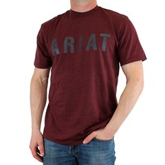 Ariat Rebar Men’s T-Shirt Cotton Strong Block Graphic Logo Short Sleeve Work Tee