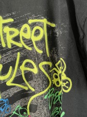 Vtg Graffiti Black Tee Shirt Men’s Size XL Tag Made In USA Fruit Of The Loom
