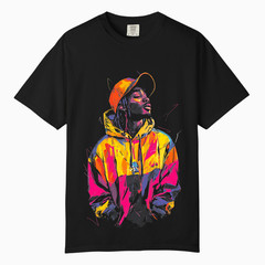 Neon Hip Hop Graphic T-Shirt, Comfort Colors T Shirt, Unisex Streetwear Tee