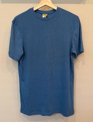 ONNO Men’s Organic Cotton Bamboo Short Sleeve Shirt Small Blue Casual Outdoors