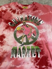 Chinatown Market Smiley Basketball Skeleton Men’s Large Red Tie Dye T-Shirt