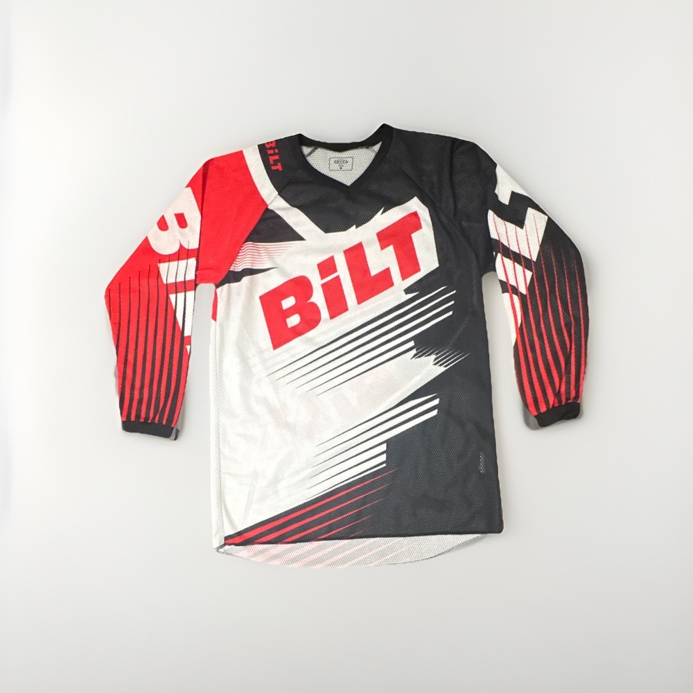 Bilt Jersey Long Sleeve Motocross Dirt Bike Cycle Moto Men’s Size Med Red