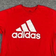 Adidas T-Shirt Mens XL Red Graphic Logo The Go-To Tee Short Sleeve Athletic