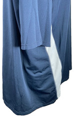 Reebok Mens Shirt Two XLarge Athletic Vented Stretch Easy Care Stripe Blue