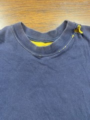 Vtg 80s Russell Reversible Shirt Navy/yellow Size XL Adult Thrashed Grunge
