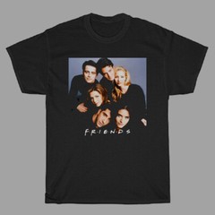 FRIENDS TV Show Men’s Black T-Shirt Size S to 5XL
