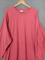 Hanes ComfortWash Garment Dyed Long Sleeve T-Shirt Front Pocket 3XL