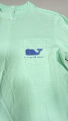 Vineyard Vines Shirt Mens XS Mint Green Whale Pocket Graphic Tee Preppy