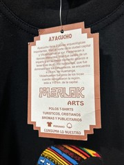NEW Peru Marlok Arts Men’s T-Shirt Large Black Country Of Peru Souvenir NWT