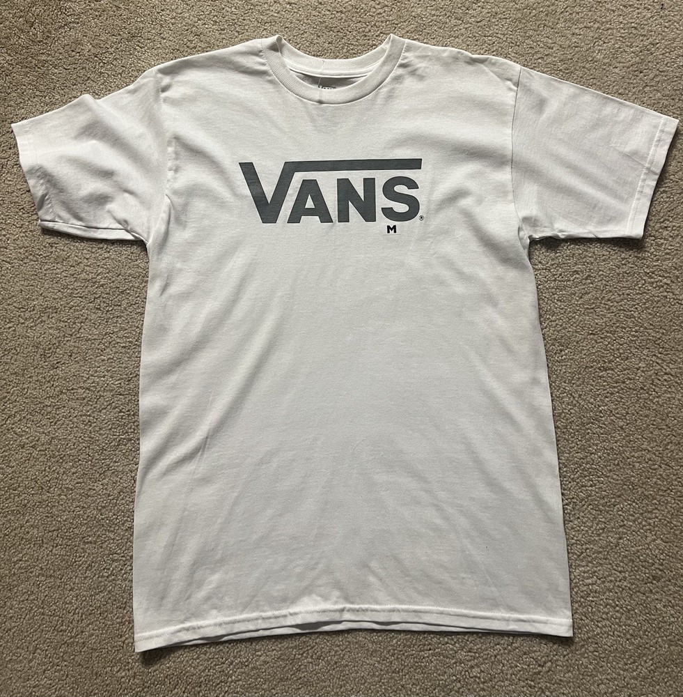 VANS Classic Logo T-Shirt White Size Medium