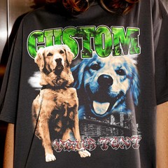 Custom Pet Dog Face Bootleg Comfort Tee Shirt Personalized