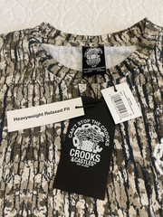 CROOKS & CASTLES Sz S Heavyweight Relax Fit T-Shirt Men’s Camouflage Pattern