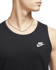 Nike Men’s Sportswear Club Tank, Black/White, Small – Black/White – Small