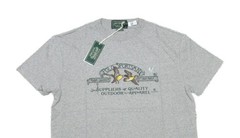 Polo Ralph Lauren Men’s Grey Sportsman Graphic Print Classic Fit T-Shirt (XL)