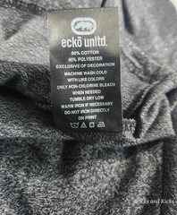 ECKO UNLTD MEN’S BLACK MARLED VERTICAL LOGO SHORT SLEEVE V-NECK S, M, L, XL NWT