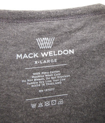 Mack Weldon Shirt Men XL Gray Henley Pullover Minimalist Casual Pima Cotton