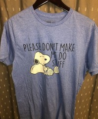 PEANUTS Snoopy Blue Men’s Size Medium (38/40) Graphic T-Shirt Short Sleeve