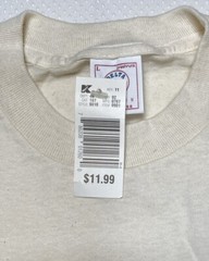 Will Fish 4 Food Split Tee K-Mart Men’s Large Vintage T-Shirt Tan NWT
