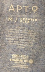 Apt.9 Men’s Premier Flex Cotton Blend Blue Heather Short Sleeved Henley Medium