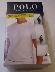3 GENUINE POLO RALPH LAUREN MENS 1XL TO 6XL BIG&TALL WHITE COTTON CREW T-SHIRTS
