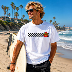 Santa Cruz Checkerboard Skate T Shirt Classic Skateboard Surf Streetwear