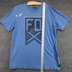 Fox Racing Men’s Slim Fit T-Shirt Blue XL Short Sleeve Crew Neck Straight Hem
