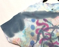 Handmade Tie Dye New York Street Art Abstract Design XL Tee Shirt 22″ W X 30″ L
