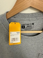Carhartt Unisex Loose Fit Pocket T Shirt Long Sleeve TK0126 [XS] [S for Women]