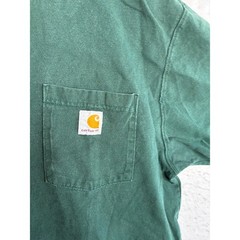 Carhartt Mens K87 Hunter Green Short Sleeve Pocket T-Shirt Original Fit Size M