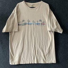Newport Blue Classic Cars Graphic T-Shirt Men’s XXLarge Beige Vintage Trucks Tee