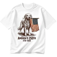 Golden Retriever Patriotic Shirt USA 250th Anniversary Gift Dog Tee S-5XL