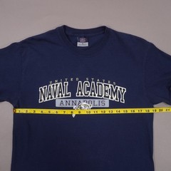 Vintage Y2K US Naval Academy Annapolis T Shirt Mens Medium Navy Blue MV Sport