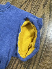 Vintage 60s 70s Sandburg High School Phys. Ed. Blue/ Yellow T Shirt Size Medium