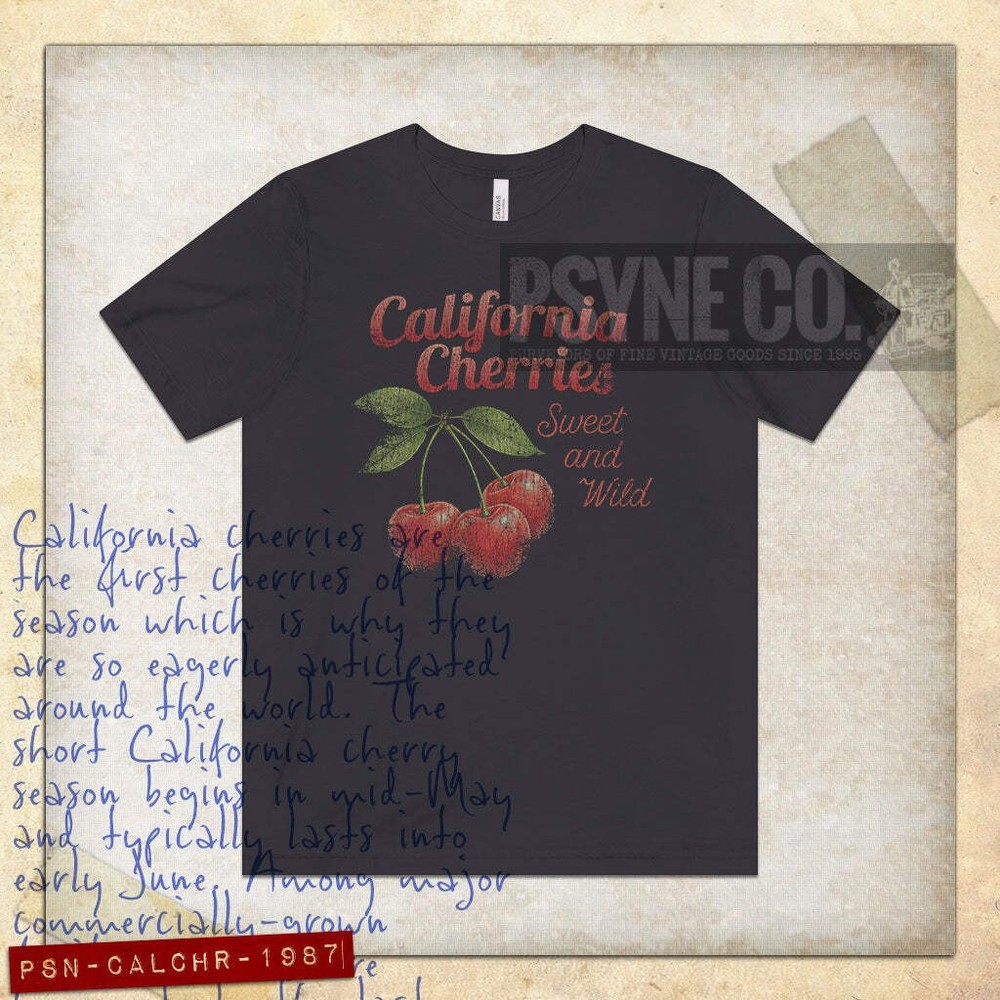 California Cherries Sweet and Wild 1987 Vintage Men’s T-Shirt