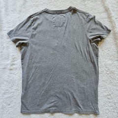 Vtg Y2K Abercrombie & Fitch Mens XL Muscle Big Moose T-Shirt Grey Applique Tee