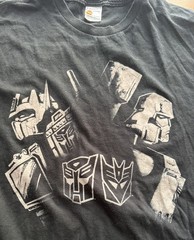 Transformers 2007 Hasbro Movie Promo Tee Shirt T-Shirt Optimus Prime Megatron