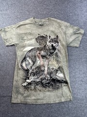 The Mountain Wolf Graphic T Shirt Mens Small Tie Dye USA Made 2012