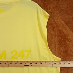 REPRESENT Shirt Mens Large Yellow Crew Cut Off Sleeveless Oversized Tank Tee