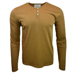 Men’s Henley-Long Sleeve-OTB-Slim Fit -Pullover 3 Button Henley-100% Cotton-NEW.