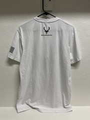 Bucked Up Mens Flag Logo White T Shirt Large New Without Tags Fitness Lifting