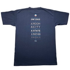 2008 Barack Obama Presidential Campaign T Shirt Mens L One Voice Double Sided