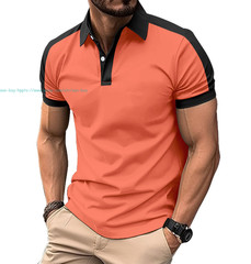 Summer Men’s Casual Shirts Short Sleeve Classic Button T-Shirt Fashion Golf Tops
