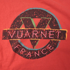 Vuarnet France Vintage 90s T Shirt Mens XL Red Double Sided USA Heavyweight Logo