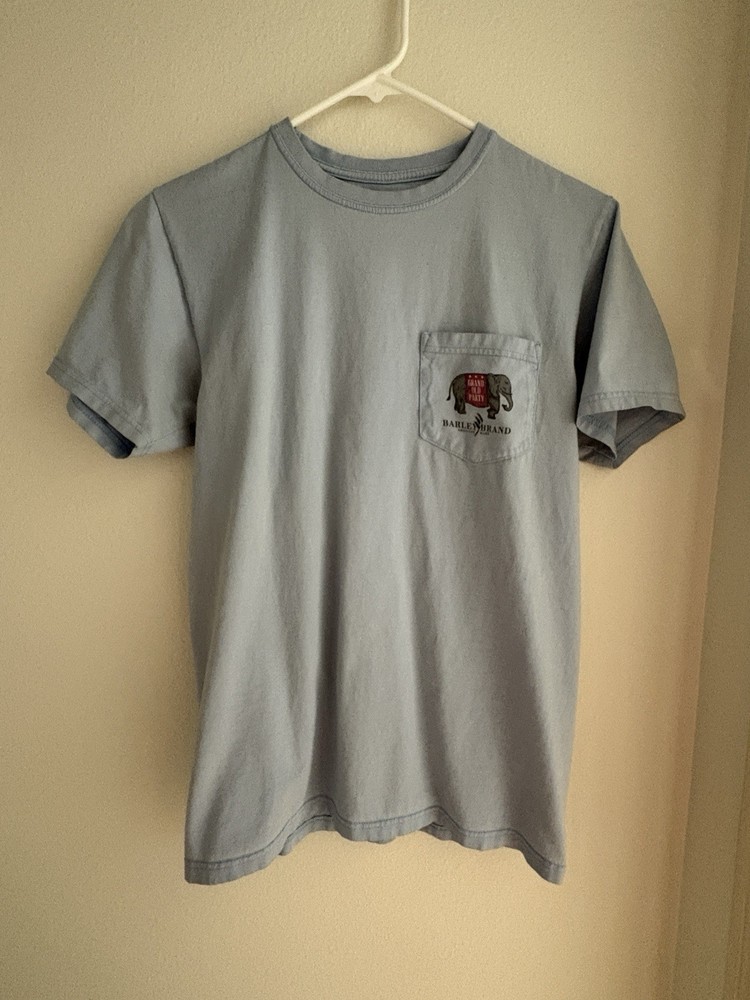 Barley Brand Small GOP Republican Elephant Pocket Tshirt Grand Old Party