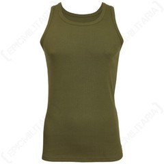Olive Green Tank Top – Premium – Vest Army Military Army Mens All Sizes New