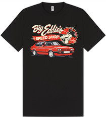 Red MK3 Ford Capri Personalised T Shirt Add Your Registration Retro Classic